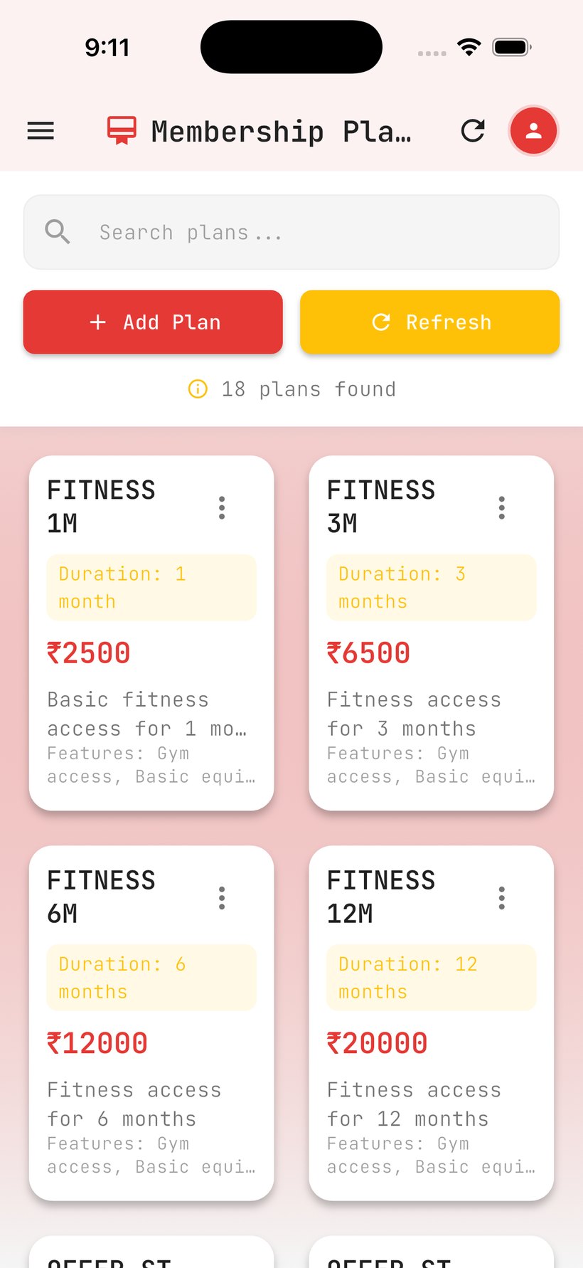 ThinkGym membership plans